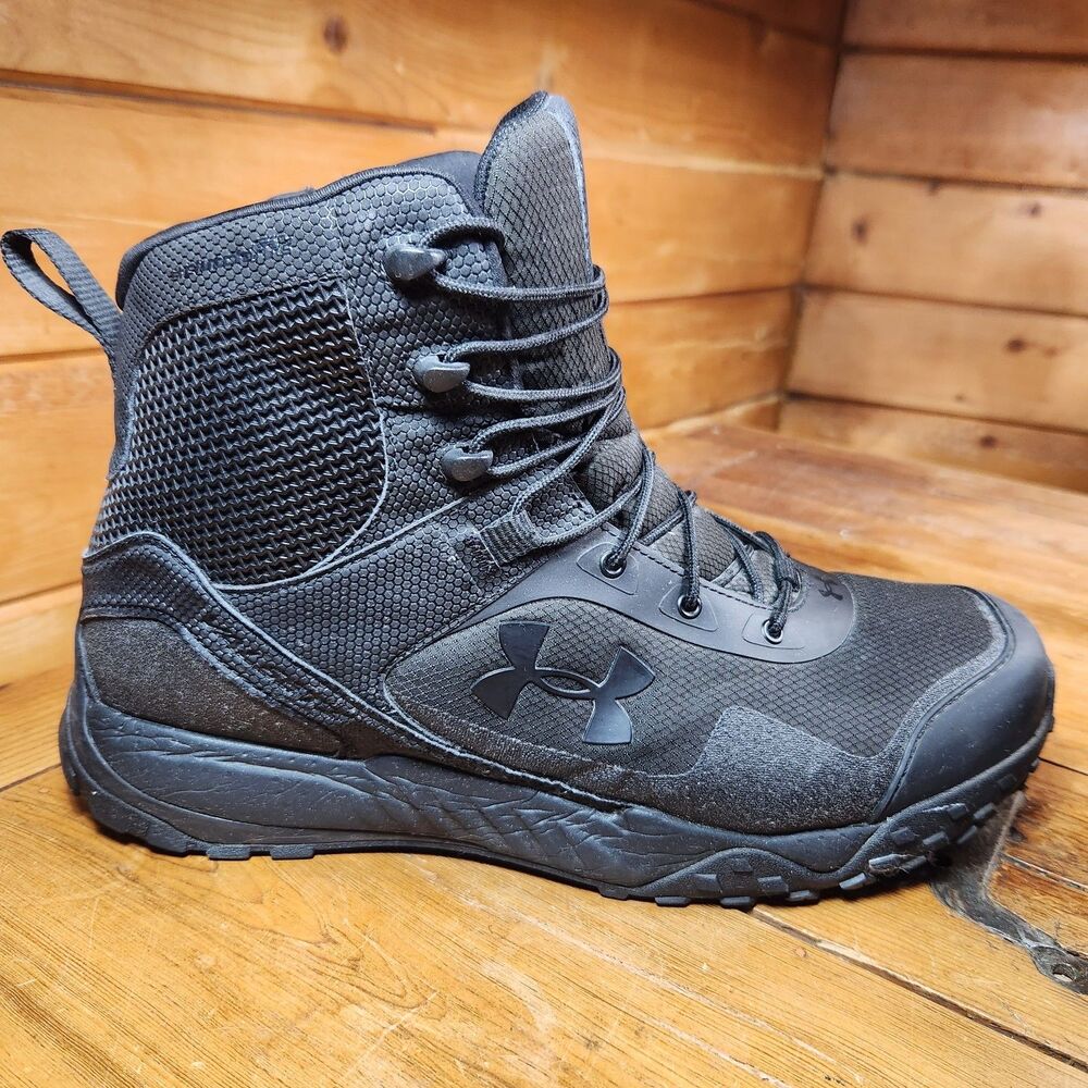 Men's Under Armour Valsetz RTS 1.5 Side Zip Tactical Boots Black Size 13 Hunting